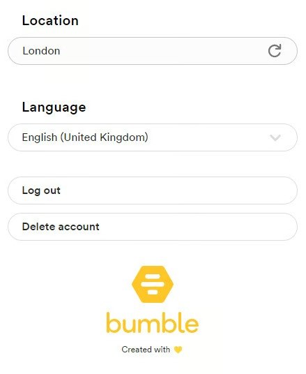when does bumble update your location
